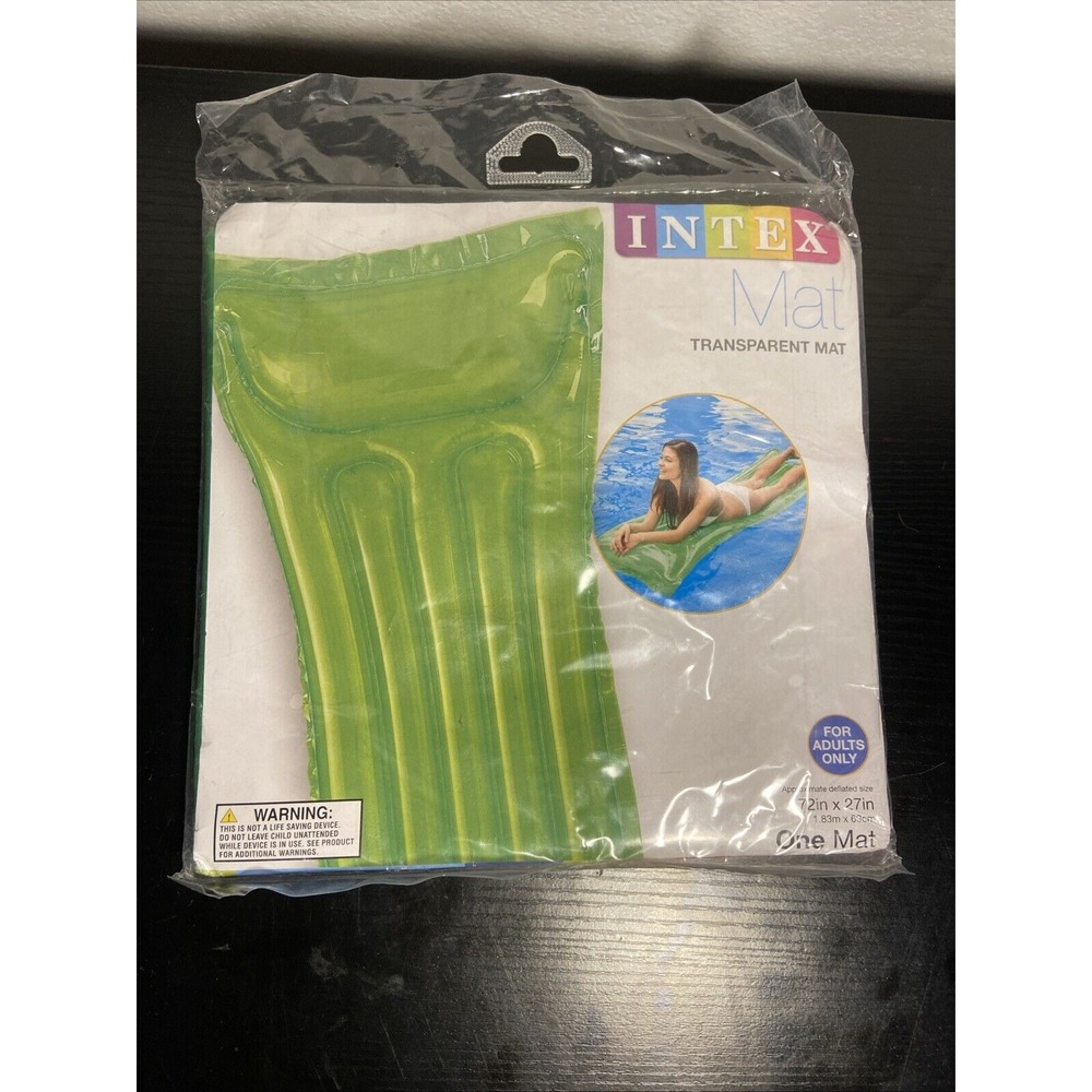 INTEX MAT The Wet Inflatable Pool Float  in Transparent Green  (72" X 27")